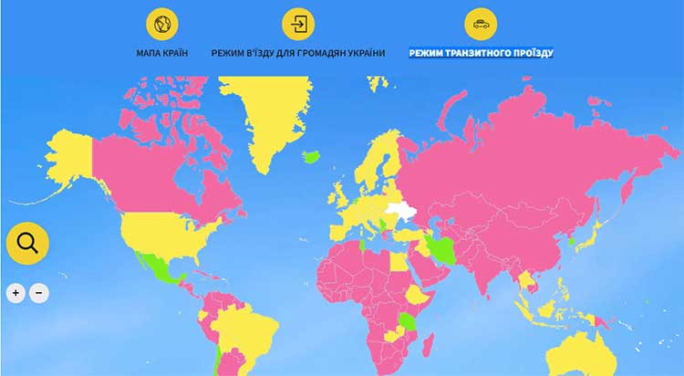 Интерактивная карта МИД Украины