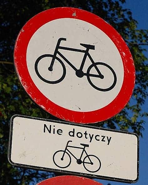 Правила езды для велосипедистов в Польше и штрафы за нарушение ПДД 23