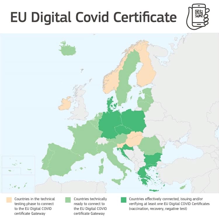 Европейские COVID-паспорта начали действовать в Польше и во всем ЕС 1