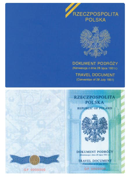 На фото Женевский паспорт беженца