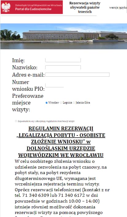Ужонд воевудский во Вроцлаве: информация для иностранцев 10
