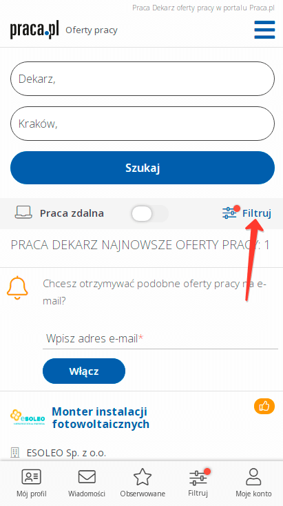 Пошук роботи в Польщі через сайт praca pl