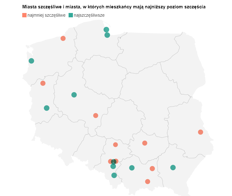 Какие города Польши жители называют самыми счастливыми в 2022 году? 1