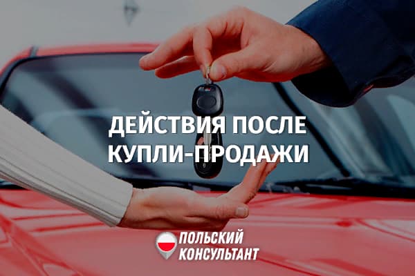 Действия продавца и покупателя автомобиля после сделки купли-продажи в Польше 35