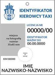 Идентификатор водителя такси в Польше