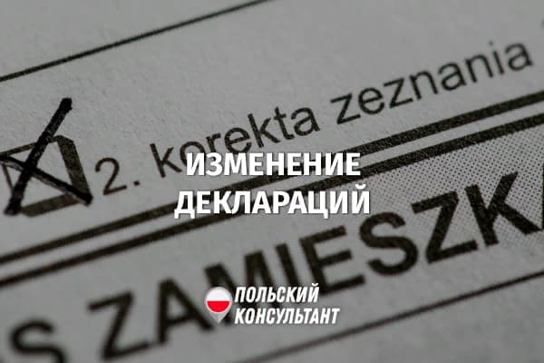 Как изменить налоговую декларацию в Польше