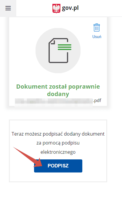 Как в Польше подписать документ через профиль зауфаны? 3