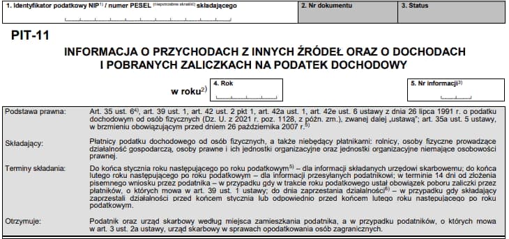 Как рассчитать, заполнить и подать декларацию ПИТ-11 в Польше? 1